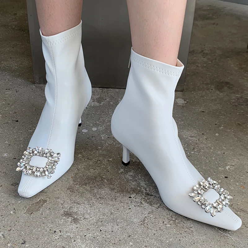 New Ankle Short Boots For Women Pumps Luxury Rhinestones Ladies Modern Rubber Female Shoes 2022 Black Fashion Booties High Heels
New Ankle Short Boots For Women Pumps Luxury Rhinestones Ladies Modern Rubber Female Shoes 2022 Black Fashion Booties High Heels