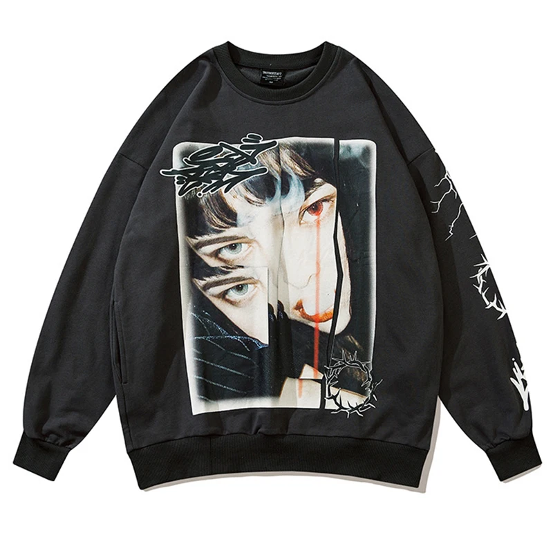 Мужская толстовка в стиле Харадзюку, черная толстовка в стиле ретро, мужские свитшоты, Мужской Топ
Мужская толстовка в стиле Харадзюку, черная толстовка в стиле ретро, мужские свитшоты, Мужской Топ