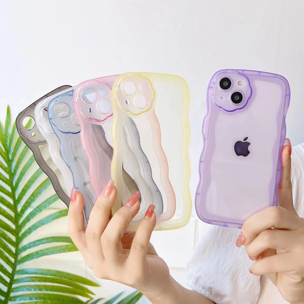 Cute Curly Wave Transparent Case for iPhone 12 13 11 Pro Max X Xr Xs Max 8 7 Plus SE 2 Flower Camera Protection Clear Soft Cover
Cute Curly Wave Transparent Case for iPhone 12 13 11 Pro Max X Xr Xs Max 8 7 Plus SE 2 Flower Camera Protection Clear Soft Cover