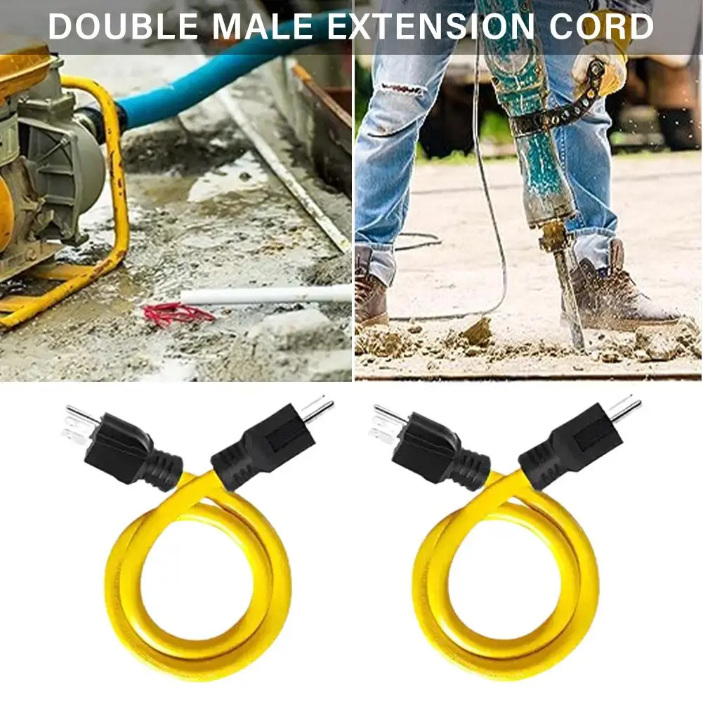 3 Prong Plug To Plug Double Male Extension Cord,12AWG 125V NEMA 5-15P To 5-15P Cord Adapter, RV, For Transfer Switch T3L1
3 Prong Plug To Plug Double Male Extension Cord,12AWG 125V NEMA 5-15P To 5-15P Cord Adapter, RV, For Transfer Switch T3L1