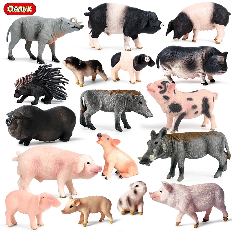 Oenux Poultry Farm Animals Model Simulation Pig Swine Sow Porcupine Boar Action Figures Figurine Lovely Educational Kids Toy
Oenux Poultry Farm Animals Model Simulation Pig Swine Sow Porcupine Boar Action Figures Figurine Lovely Educational Kids Toy