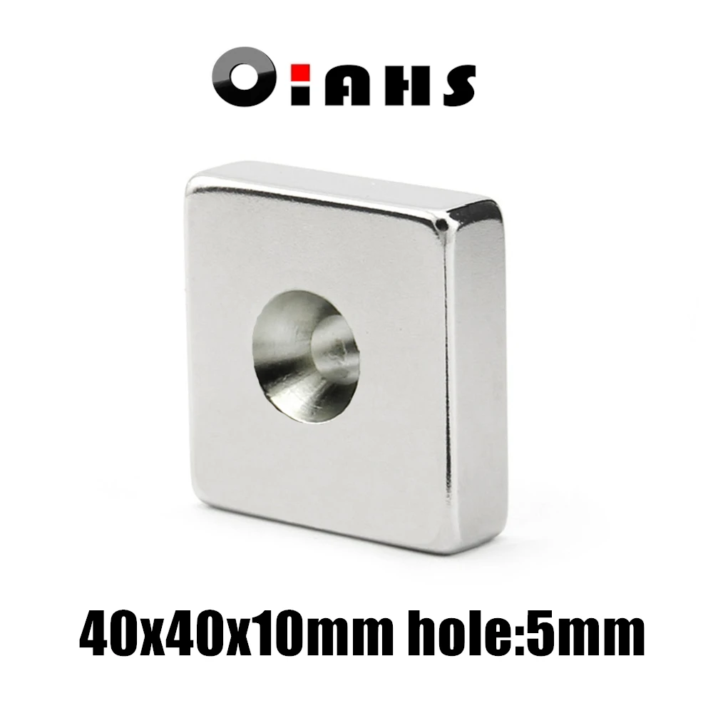 1pcs 40x40x10mm hole:5mm Block NdFeB Neodymium Magnet N35 40x40x10-5 mm Super Powerful Permanent Magnetic
1pcs 40x40x10mm hole:5mm Block NdFeB Neodymium Magnet N35 40x40x10-5 mm Super Powerful Permanent Magnetic