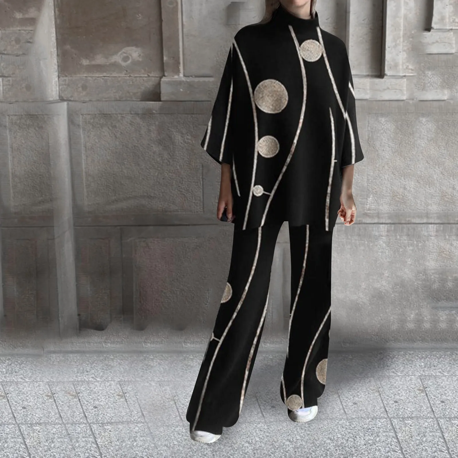 Женский модный жакет с вертикальным воротником и принтом на осень и зиму, прямые брюки-карандаш, костюм для костюмированных женщин
Женский модный жакет с вертикальным воротником и принтом на осень и зиму, прямые брюки-карандаш, костюм для костюмированных женщин