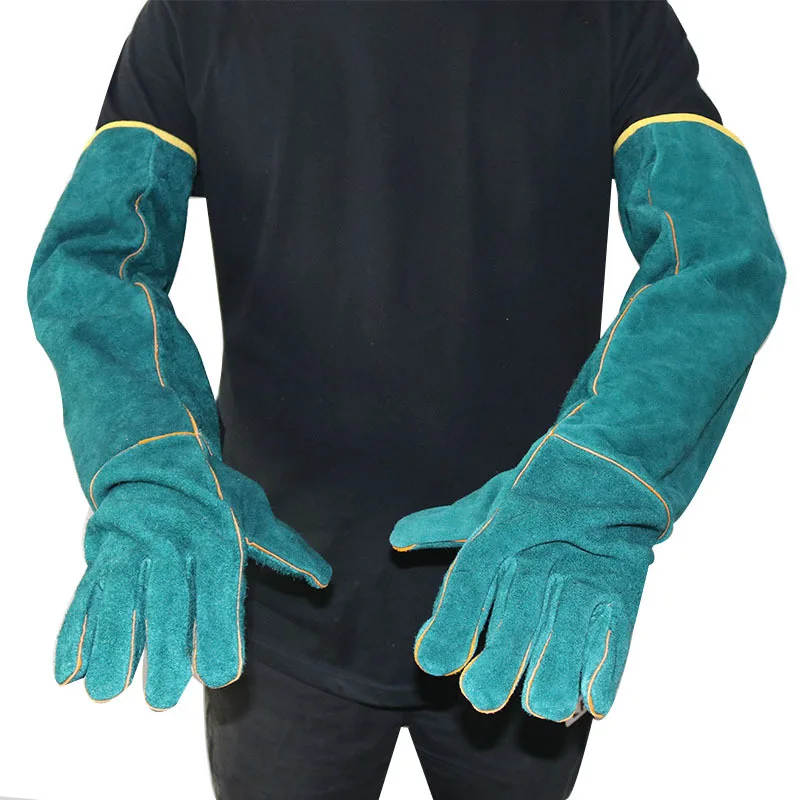 

Supplies Gloves Protective Reptile Anti-bite Monitor Lizard Gloves Pet Snake Grab Pet Anti-bite Gloves 62cm Leather