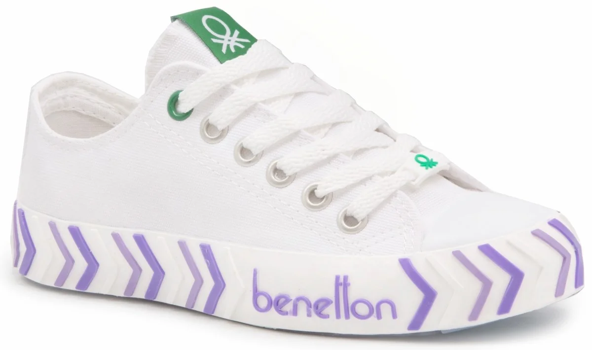 

United Colors Of Benetton 30624 White 2022 Summer Season Women Shoes Linen Colorful Sneakers Tied Casual Hiking Breathable Flexible Street