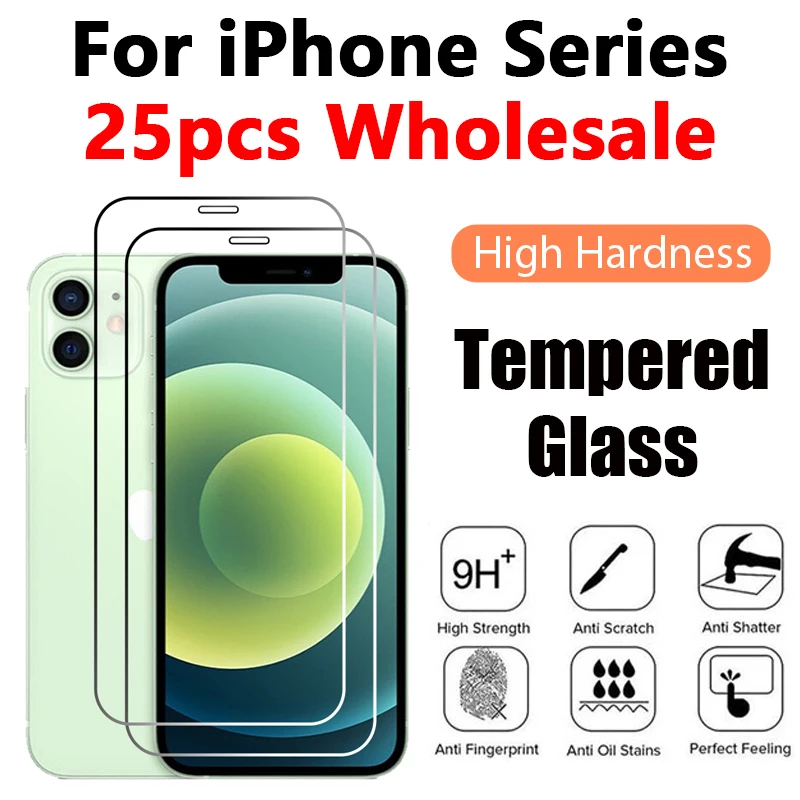 25pcs Protective Glass On For iPhone 14 13 12 11 Pro XS Max XR 7 8 Plus Screen Protector Tempered Glass For 6 5 SE iPhone Glass
25pcs Protective Glass On For iPhone 14 13 12 11 Pro XS Max XR 7 8 Plus Screen Protector Tempered Glass For 6 5 SE iPhone Glass