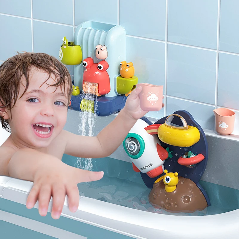 New Baby Bath Toys For Kids Cute Water Spray Shower Game Children Bathroom Bathtub Waterwheel Frog Space Water Toy Gifts
New Baby Bath Toys For Kids Cute Water Spray Shower Game Children Bathroom Bathtub Waterwheel Frog Space Water Toy Gifts