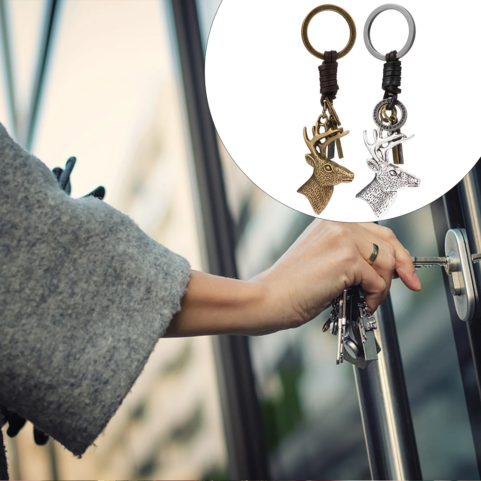 2 Pcs Alloy Key Chain Wallet Christmas Vintage Keychain Cowhide Hanging Pendants
2 Pcs Alloy Key Chain Wallet Christmas Vintage Keychain Cowhide Hanging Pendants