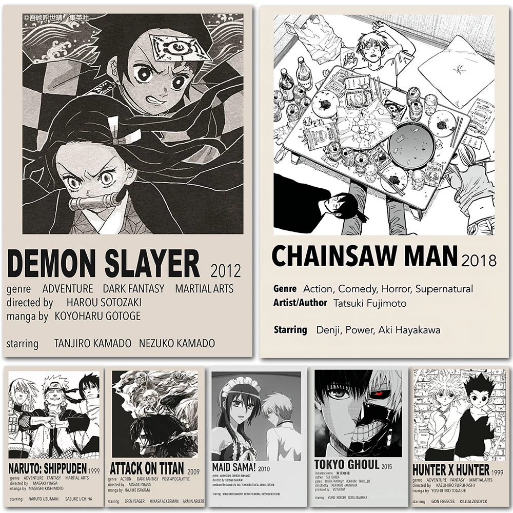 Anime Demon Slalyer/Chainsaw Man Poster Prints and Posters Home Living Bed Room Decor Bar Cafe Pictures Frameless Wall Painting
Anime Demon Slalyer/Chainsaw Man Poster Prints and Posters Home Living Bed Room Decor Bar Cafe Pictures Frameless Wall Painting