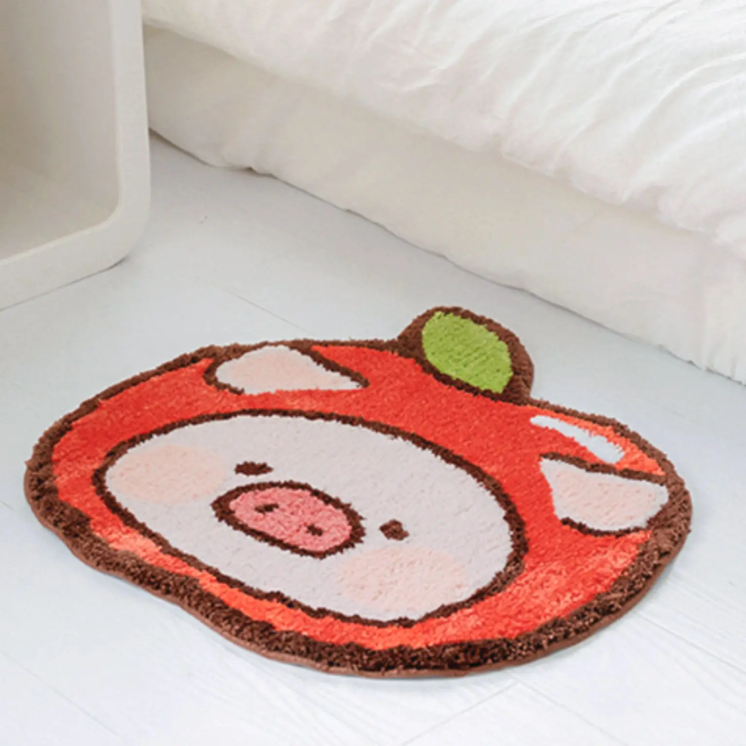 Super Cute Lying Apple Pig Soft Bathroom Bunny Rug Girls Living Room Decor Floor Mat Room Bedroom Non-slip Soft flannel Carpet
Super Cute Lying Apple Pig Soft Bathroom Bunny Rug Girls Living Room Decor Floor Mat Room Bedroom Non-slip Soft flannel Carpet
