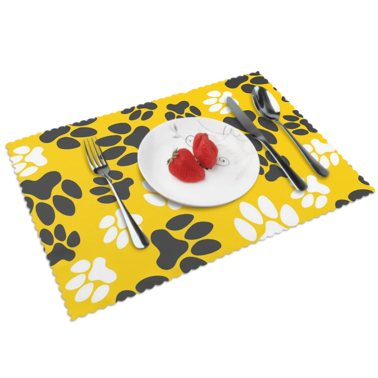 Colorful Dog Paw Placemats for Dining Table Set of 4 Washable Place Mat Pet Paw Shape Polyester Kitchen One Size
Colorful Dog Paw Placemats for Dining Table Set of 4 Washable Place Mat Pet Paw Shape Polyester Kitchen One Size