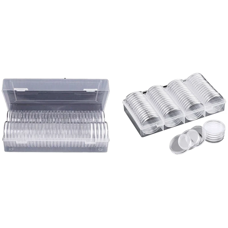 1 Set 40 Mm Coin Capsules Coin Case Coin Holder Container & 1 Set 46 Mm Coin Capsules Round Coin Holder Case
1 Set 40 Mm Coin Capsules Coin Case Coin Holder Container & 1 Set 46 Mm Coin Capsules Round Coin Holder Case