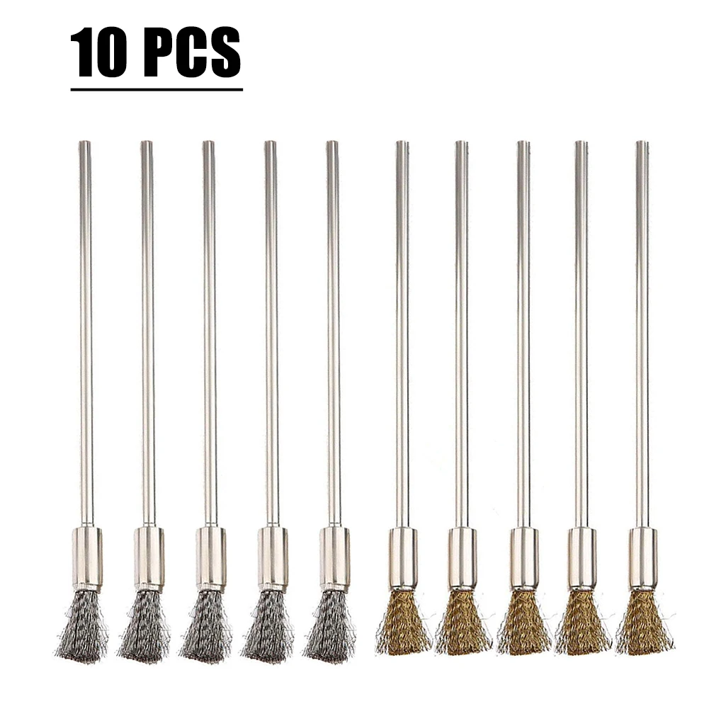 10pcs 3mm Shank Metal Brushes Rotary Wire Wheel Polising Brushes Stainless Steel Brass Brushes For Power Drill Tool Polishing
10pcs 3mm Shank Metal Brushes Rotary Wire Wheel Polising Brushes Stainless Steel Brass Brushes For Power Drill Tool Polishing