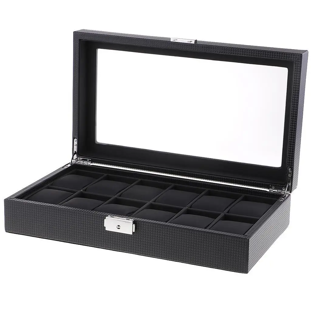 УГЛЕРОДНЫЙ дисплей держатель для хранения 12 слотов для часов ювелирных колец
УГЛЕРОДНЫЙ дисплей держатель для хранения 12 слотов для часов ювелирных колец