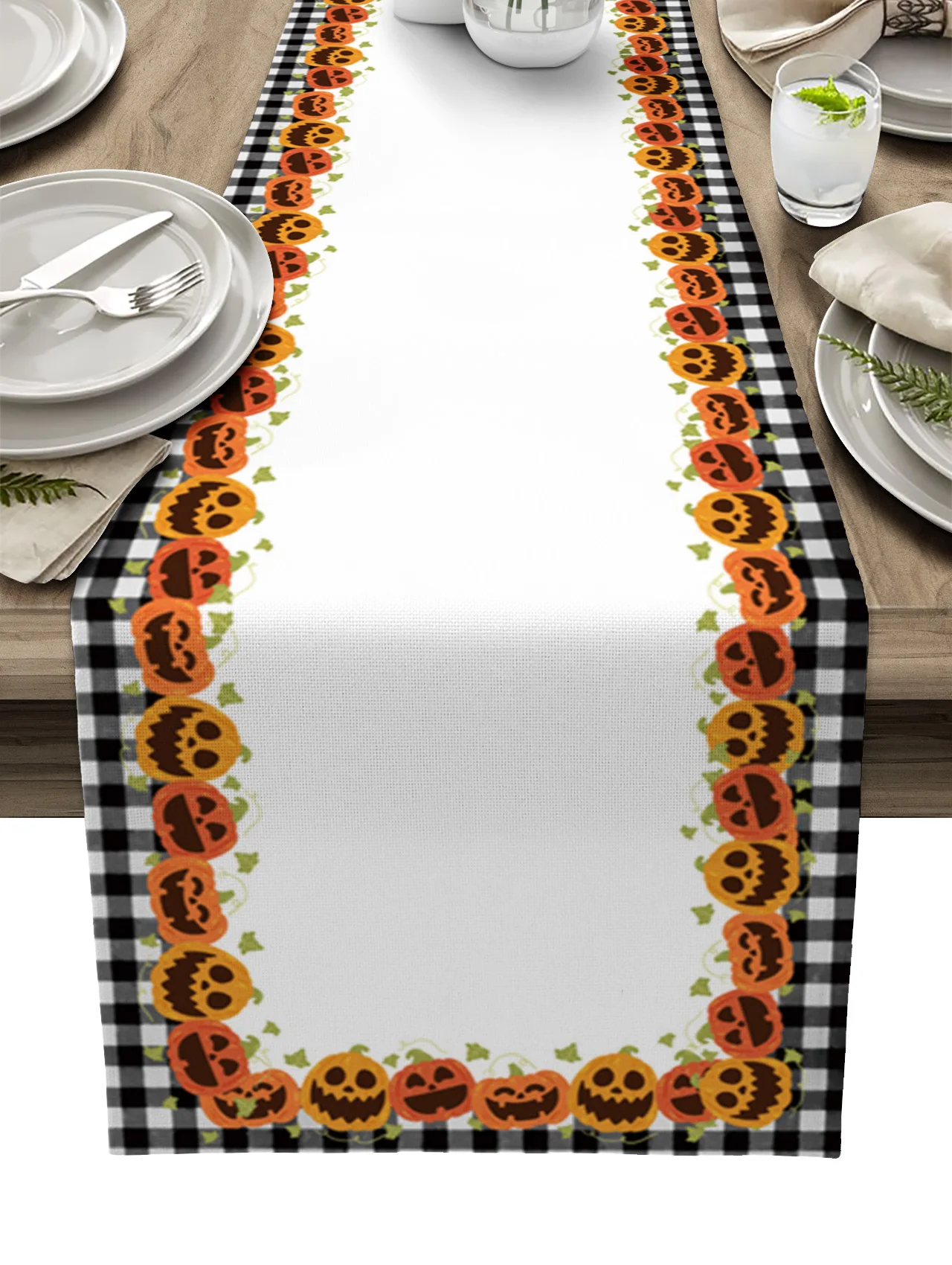 Настольная дорожка на Хэллоуин, в клетку, для рождественского банкета, торта, праздничный обеденный декор, Настольная дорожка 
Настольная дорожка на Хэллоуин, в клетку, для рождественского банкета, торта, праздничный обеденный декор, Настольная дорожка
