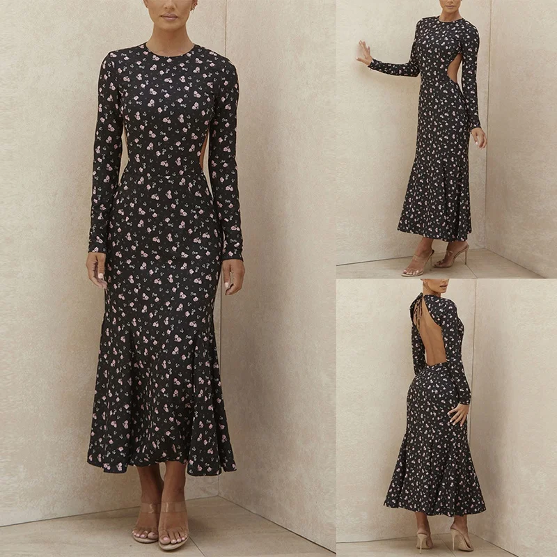 ASDS-Sexy Open Back Slim Printed Dress Mid-Waist O-Neck Long-Sleeved Dress Zipper Casual Wear Spring Autumn Dress Women
ASDS-Sexy Open Back Slim Printed Dress Mid-Waist O-Neck Long-Sleeved Dress Zipper Casual Wear Spring Autumn Dress Women