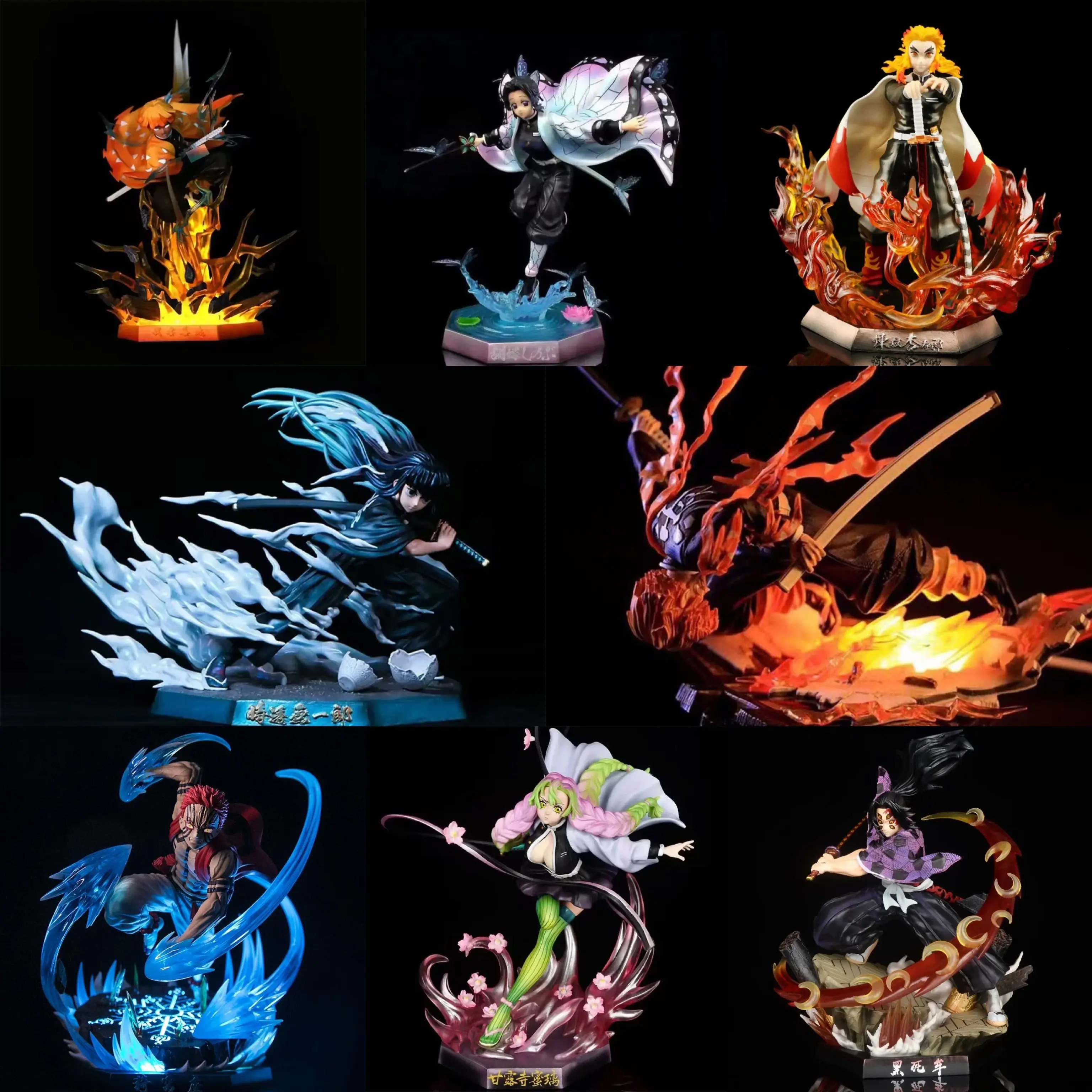 Фигурка аниме рассекающий демонов фигурка Zenitsu Figur Akaza Kochou Shinobu Kokushibo ПВХ модель