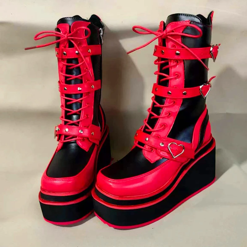 Rimocy New Red Gothic Motorcycle Boots Women 2022 Winter Chunky Platform Ankle Boots Female Thick Bottom Rivet Punk Shoes Woman
Rimocy New Red Gothic Motorcycle Boots Women 2022 Winter Chunky Platform Ankle Boots Female Thick Bottom Rivet Punk Shoes Woman