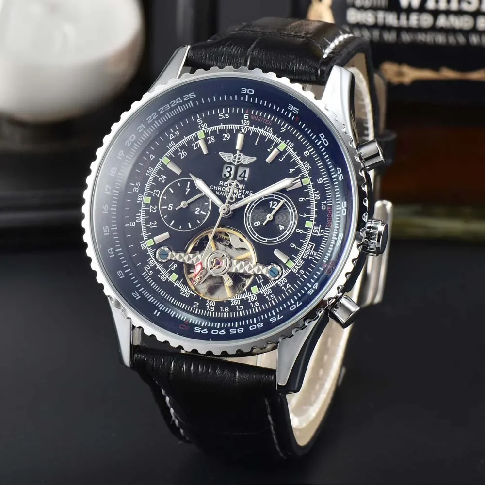 

Лучшие часы AAA + Breitling для мужчин, роскошные многофункциональные полностью стальные автоматические механические часы с турбийоном, высококачественные часы AAA