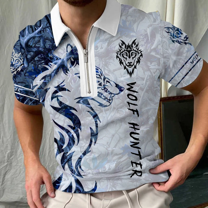 3D printing zipper polo shirt 3D digital printing short-sleeved loose European size quick-drying lapel Lion
3D printing zipper polo shirt 3D digital printing short-sleeved loose European size quick-drying lapel Lion