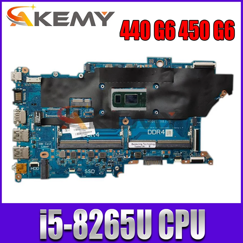 Материнская плата для ноутбука HP ProBook X8J-6L 440 G6 450 G6 с процессором i5-8265U DDR4 DAX8JMB16E0 100% полностью протестирована
Материнская плата для ноутбука HP ProBook X8J-6L 440 G6 450 G6 с процессором i5-8265U DDR4 DAX8JMB16E0 100% полностью протестирована
