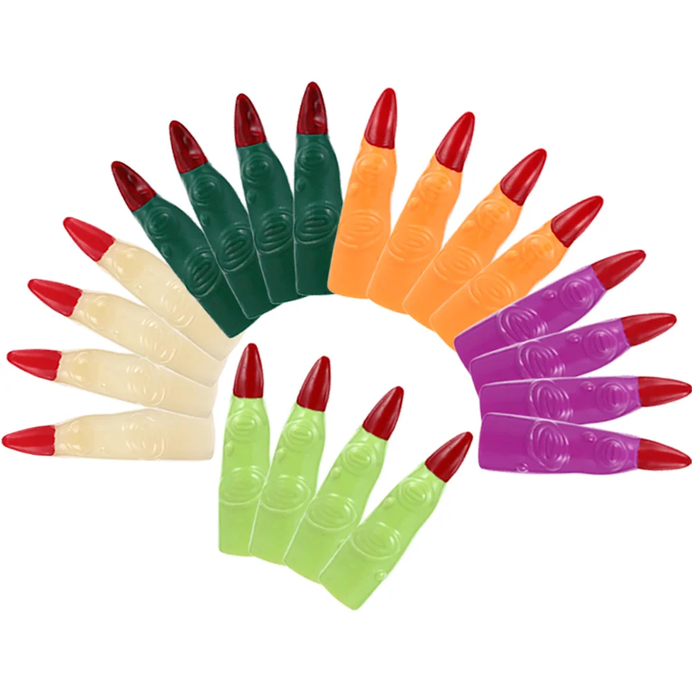 20 Pcs Nail Supplies Colorful Witch Fingers Nails Halloween Props Cots Plastic Costume Cosplay Fake
20 Pcs Nail Supplies Colorful Witch Fingers Nails Halloween Props Cots Plastic Costume Cosplay Fake