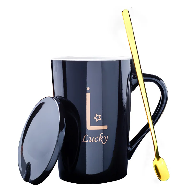 Mug Coffee Cup Ceramic Set 400ML with Spoon Cover Creative Nordic Letter Style Office Water Cup Holiday Gift Mug
Mug Coffee Cup Ceramic Set 400ML with Spoon Cover Creative Nordic Letter Style Office Water Cup Holiday Gift Mug