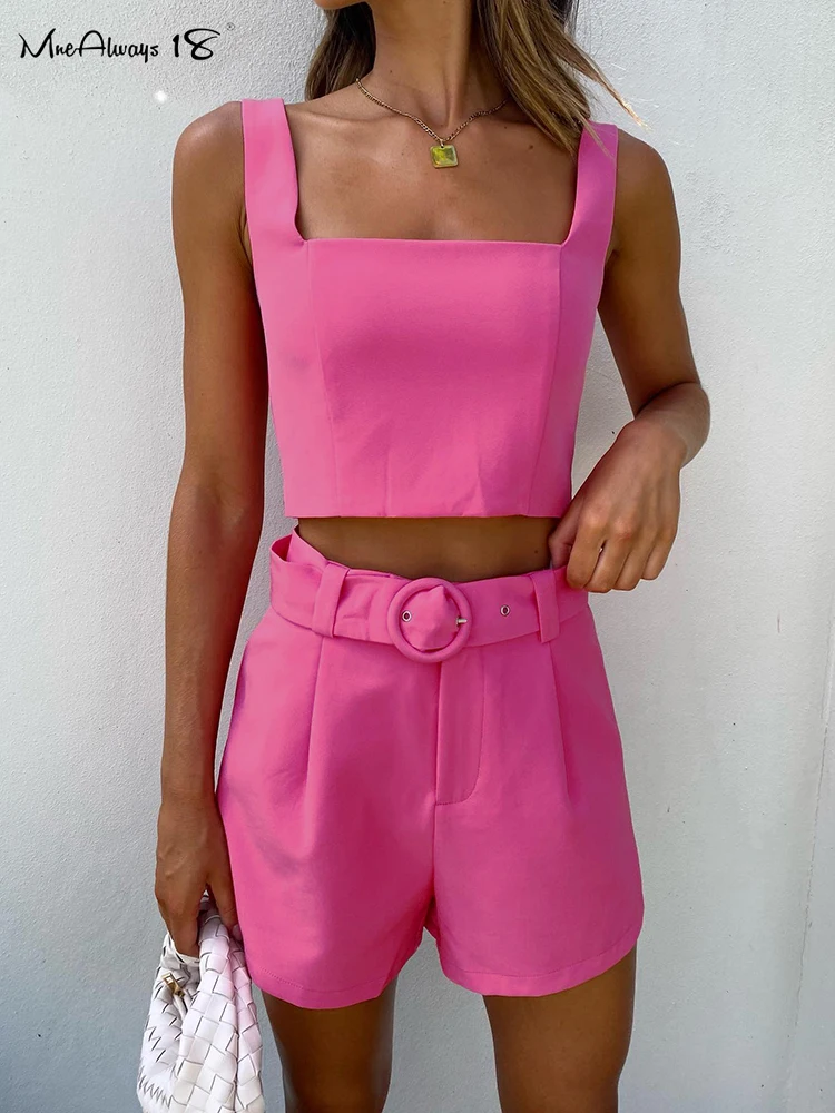 Mnealways18 Pink Women Shorts 2 Piece Suits Tank Tops And Sashes Hot Pants Casual Office Sets Summer 2023 Wide Leg Shorts Outfit
Mnealways18 Pink Women Shorts 2 Piece Suits Tank Tops And Sashes Hot Pants Casual Office Sets Summer 2023 Wide Leg Shorts Outfit