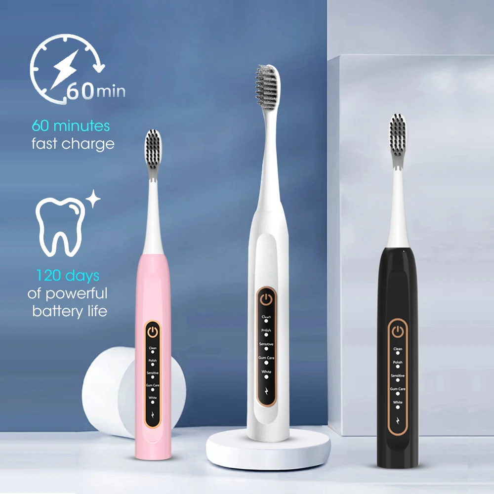 Sonic Electric Toothbrush for Couple Household Teeth Whitening 5 Cleaning Modes Toothbrush Automatic Timer Tooth Brush Oral Care
Sonic Electric Toothbrush for Couple Household Teeth Whitening 5 Cleaning Modes Toothbrush Automatic Timer Tooth Brush Oral Care