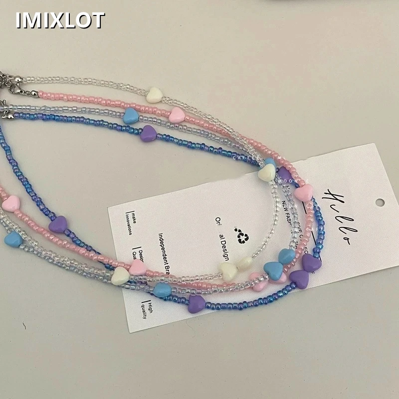 Colorful Heart Beaded Clavicle Chain Choker Necklace For Women Girls Y2k Aesthetic Jewelry 2022 Bijouterie Trend Bijoux Gifts
Colorful Heart Beaded Clavicle Chain Choker Necklace For Women Girls Y2k Aesthetic Jewelry 2022 Bijouterie Trend Bijoux Gifts