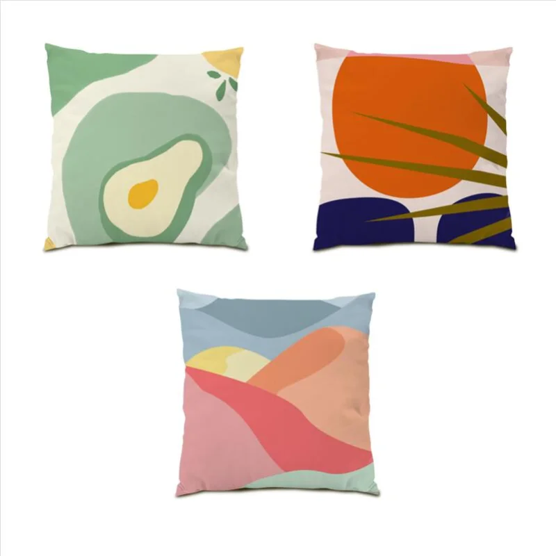 

Throw Pillow Covers Luxury Living Room Decoration Graffiti Simple Color Geometry Cushion Cover 45x45 Velvet Stripes Plaids E0536