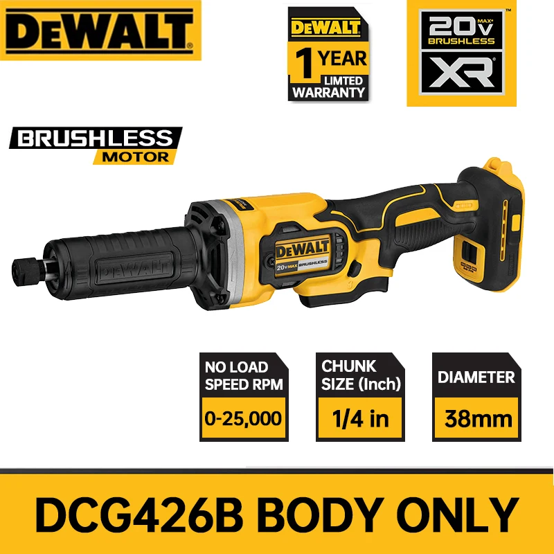 

Шлифовальная машина DEWALT DCG426, бесщеточный Электроинструмент с переменной скоростью, 20 в, литиевый аккумулятор