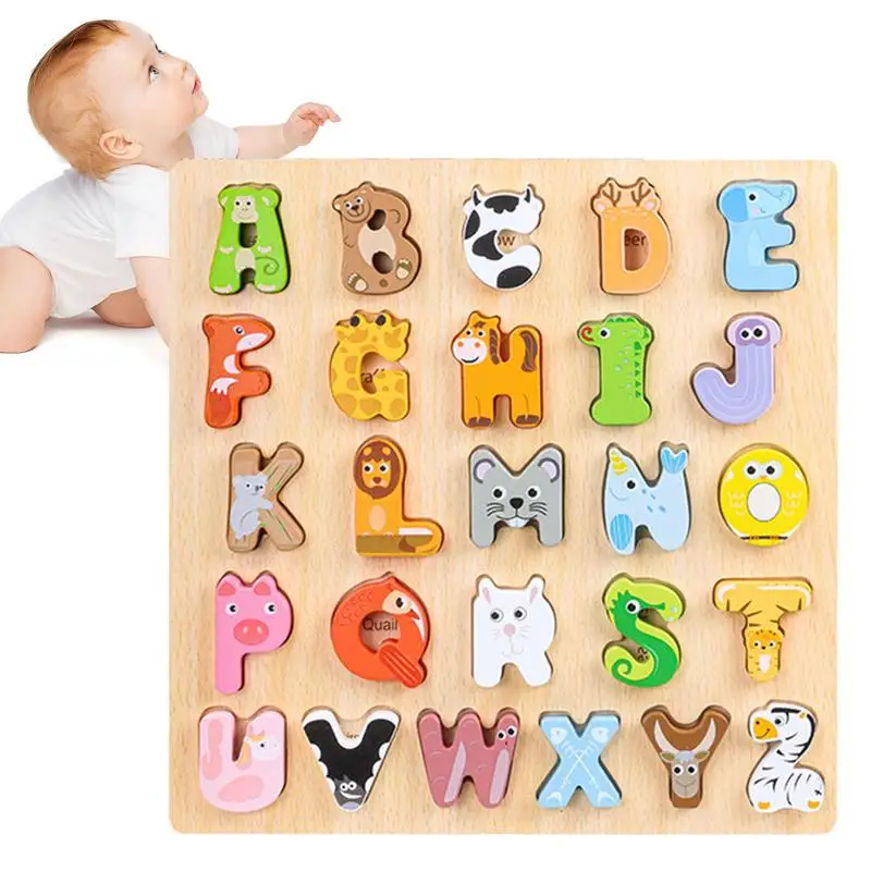 ABC Alphabet Puzzle Board Wooden Animals Alphabet Puzzle for Toddlers Preschool Educational Learning Letters Puzzle Toy for Kids
ABC Alphabet Puzzle Board Wooden Animals Alphabet Puzzle for Toddlers Preschool Educational Learning Letters Puzzle Toy for Kids