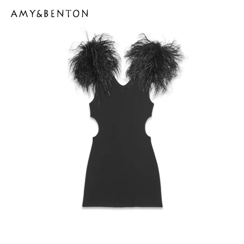 Fashionable Feather Waist Dress 2023 Summer New Light Luxury Retro Sleeveless Tight Sheath Casual Sexy Mini Skirt Women Clothing
Fashionable Feather Waist Dress 2023 Summer New Light Luxury Retro Sleeveless Tight Sheath Casual Sexy Mini Skirt Women Clothing