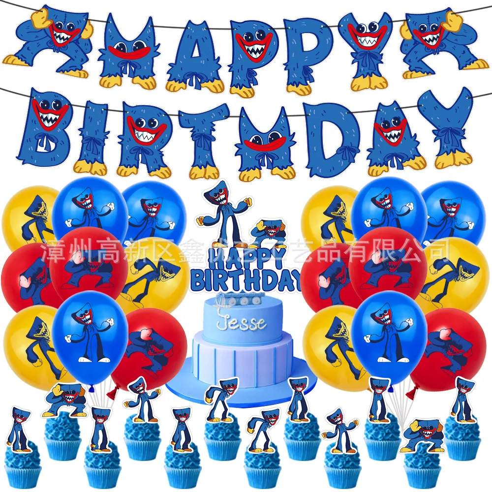 Huggy Wuggy Birthday Party Decoration Poppy Playtime Sausage Monster Banner Flag Balloon Set
Huggy Wuggy Birthday Party Decoration Poppy Playtime Sausage Monster Banner Flag Balloon Set