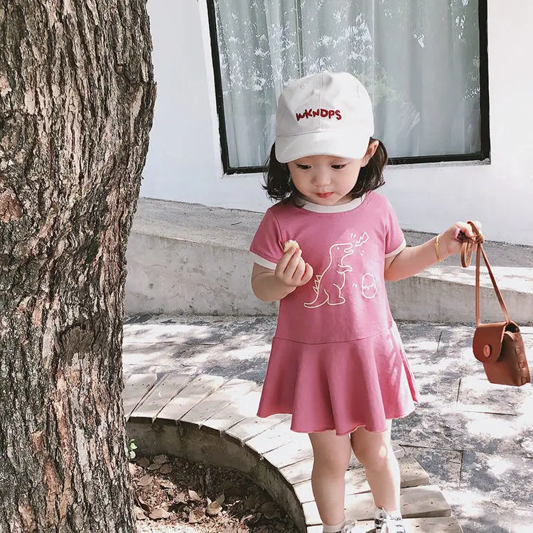 Baby skirt summer short-sleeved little children casual cute foreign style baseball skirt pure cotton girl's dress
Baby skirt summer short-sleeved little children casual cute foreign style baseball skirt pure cotton girl's dress