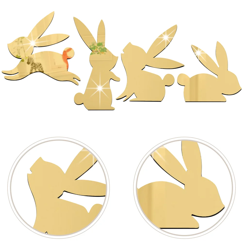 4Pcs Window Sticker Removable Exquisite Mirror Bunny Stickers Lovely Rabbit Mirror Decals Window Decors for Home Room Wall Decor
4Pcs Window Sticker Removable Exquisite Mirror Bunny Stickers Lovely Rabbit Mirror Decals Window Decors for Home Room Wall Decor