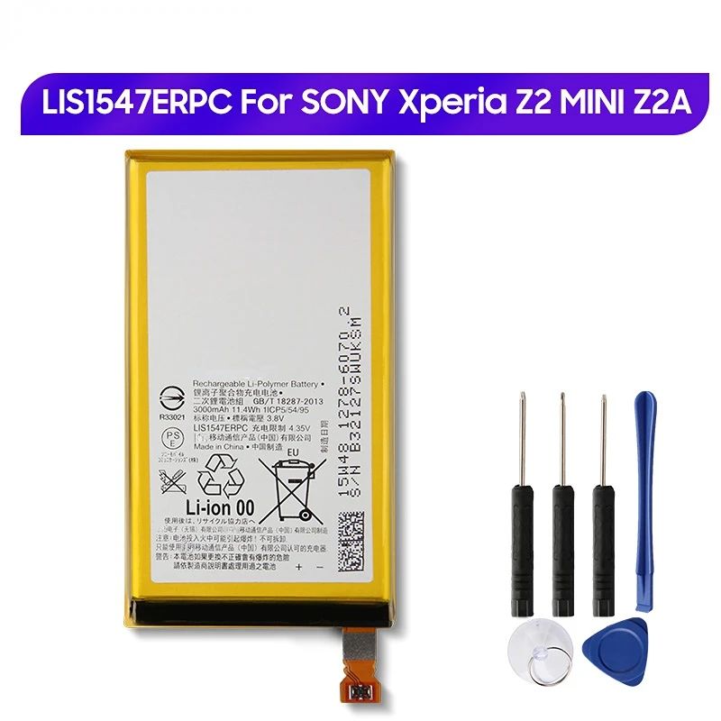 

Сменный аккумулятор LIS1547ERPC для SONY Xperia Z2 Compact Z2A Z2 MINI ZL2 SOL25 D6563 Z2MINI, перезаряжаемая батарея 3000 мАч