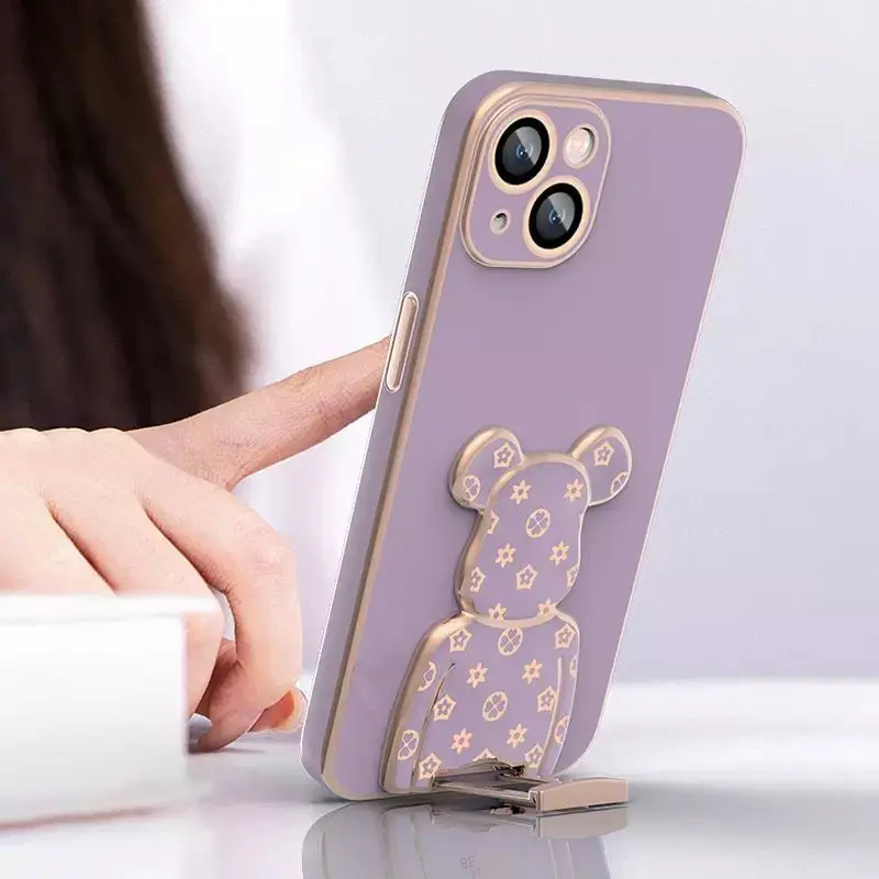 Tie Rod Holder 3D Bear Phone Case For iphone 13 12 11 Pro X Xs XR 7 8 Plus SE 3 2022 Square Plating Bumper Stand Bracket Cover
Tie Rod Holder 3D Bear Phone Case For iphone 13 12 11 Pro X Xs XR 7 8 Plus SE 3 2022 Square Plating Bumper Stand Bracket Cover