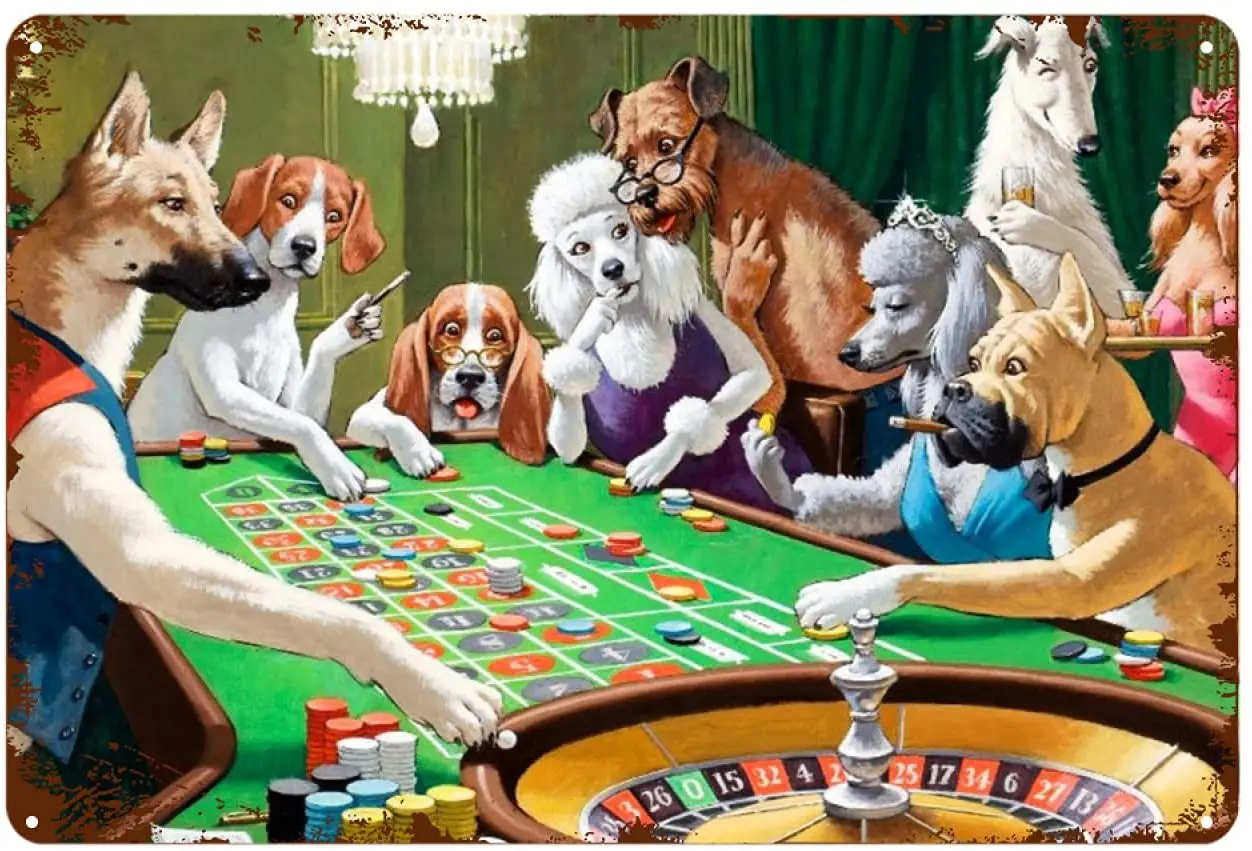 Kegill Casino Dogs Tin Signs Wall Decor Funny Decoration for Home Kitchen Bar Room Garage Vintage Retro Metal Signs
Kegill Casino Dogs Tin Signs Wall Decor Funny Decoration for Home Kitchen Bar Room Garage Vintage Retro Metal Signs