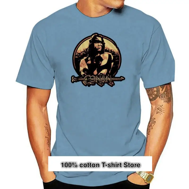 Conan-camiseta negra para adulto, camisa con estampado The barbarvaro Shield, color negro
Conan-camiseta negra para adulto, camisa con estampado The barbarvaro Shield, color negro