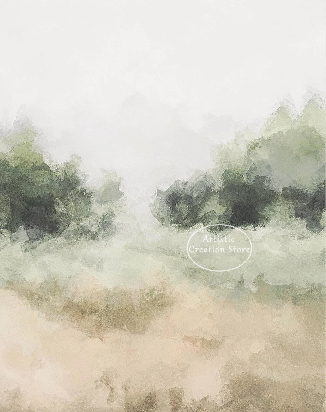 Печать на холсте "Ландшафт", зеленый 
Печать на холсте "Ландшафт", зеленый