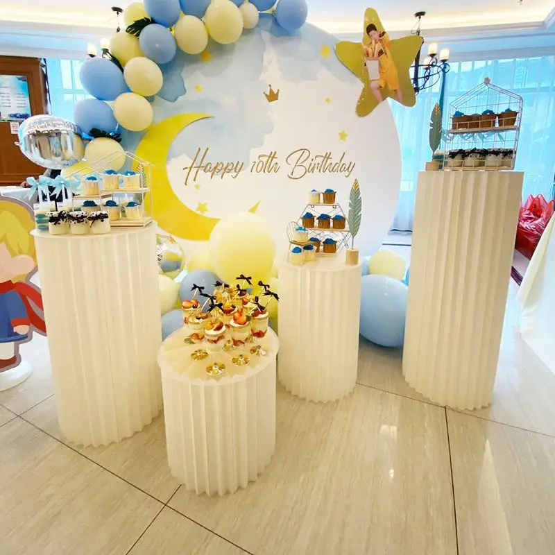 4 Pcs Party Decoration Paper Folding Cylinder Pedestal Display Rack Pillars For Wedding DIY Dessert Cake Table Stand Columns
4 Pcs Party Decoration Paper Folding Cylinder Pedestal Display Rack Pillars For Wedding DIY Dessert Cake Table Stand Columns