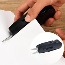 Flat Clinch Stapler Bookbinding Practical Stapler for Paper Binding Home Office Supplies