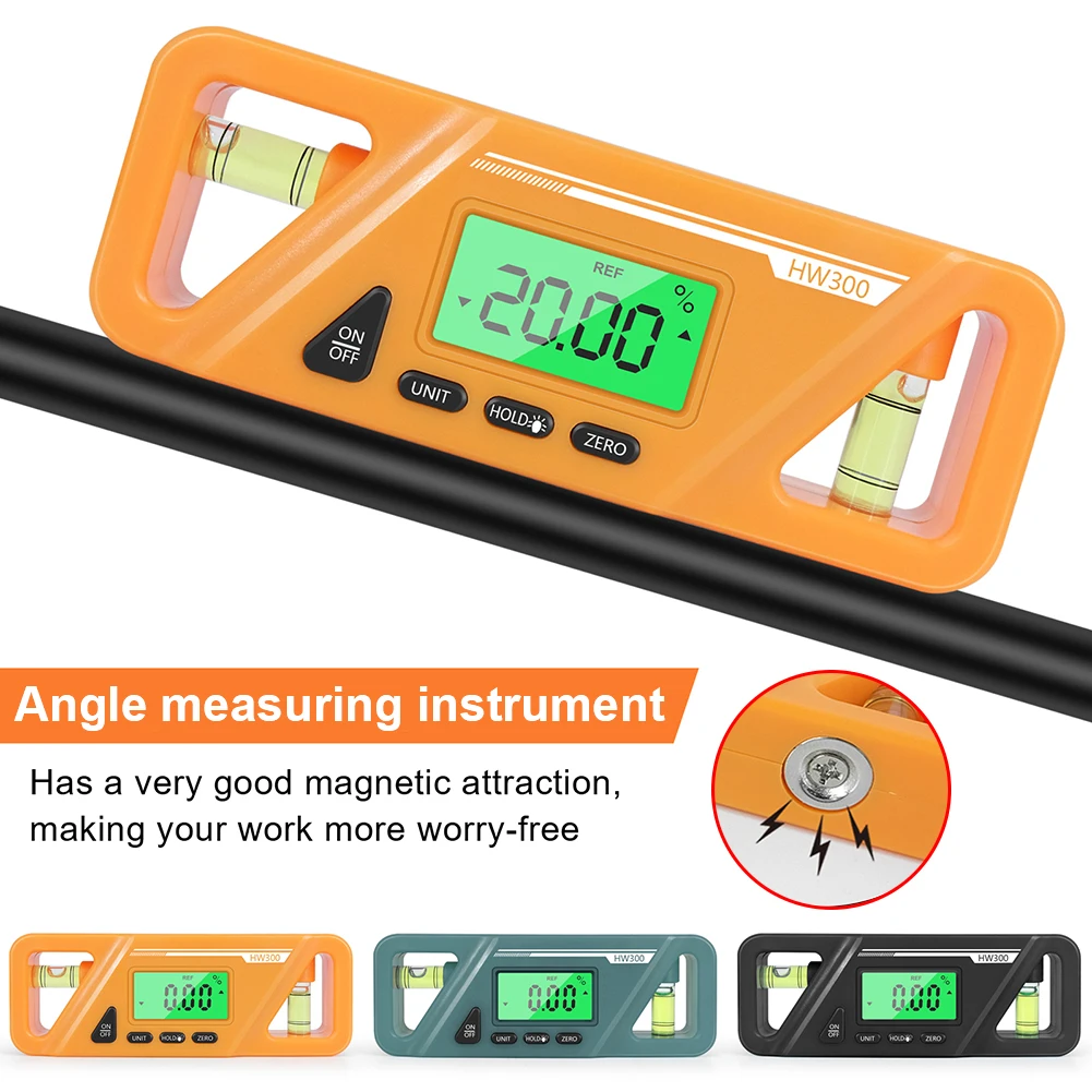 LCD Display Backlit Inclinometer Mini Digital Angle Finder Magnetic Angle Gauge with Level Tool Protractor 4*90 Degree Finder
LCD Display Backlit Inclinometer Mini Digital Angle Finder Magnetic Angle Gauge with Level Tool Protractor 4*90 Degree Finder