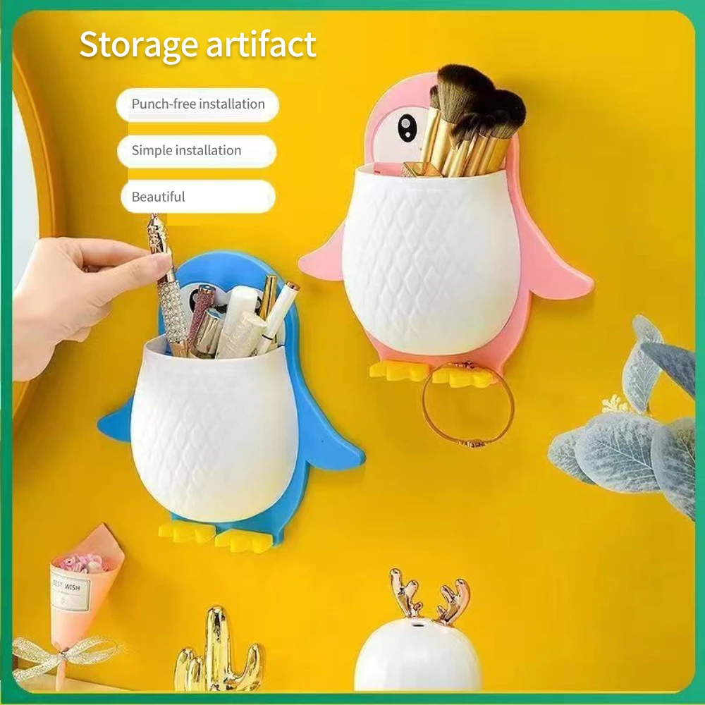 Cartoon Animal Penguin Storage Organizer Plastic Tools Storage Rack Wall-mounted Storage Box Toilet Bathroom Accessories
Cartoon Animal Penguin Storage Organizer Plastic Tools Storage Rack Wall-mounted Storage Box Toilet Bathroom Accessories