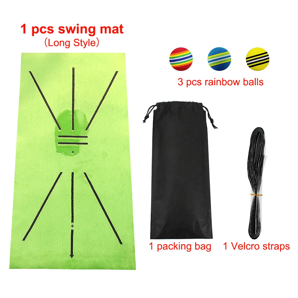 Golf Swing Mat Hitting Batting Direction Mark Trace Indoor Home 11.8 x 23 Golf Swing Training Pad w 3 Pcs Practice Ball
Golf Swing Mat Hitting Batting Direction Mark Trace Indoor Home 11.8 x 23 Golf Swing Training Pad w 3 Pcs Practice Ball