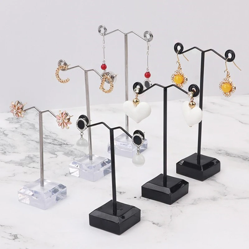 Metal Jewelry Display Stand Black Clear Acrylic Stud Earring Holder Hook Hanger Counter Case Jewelry Organizer Bouches Ornament
Metal Jewelry Display Stand Black Clear Acrylic Stud Earring Holder Hook Hanger Counter Case Jewelry Organizer Bouches Ornament