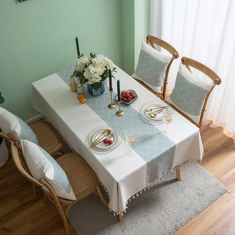 Knitted Jacquard Big Waves Table Cloth Beige Fringe Imitation Cotton Linen Coffee Table Decoration Tables Decoration Mantel Mesa
Knitted Jacquard Big Waves Table Cloth Beige Fringe Imitation Cotton Linen Coffee Table Decoration Tables Decoration Mantel Mesa