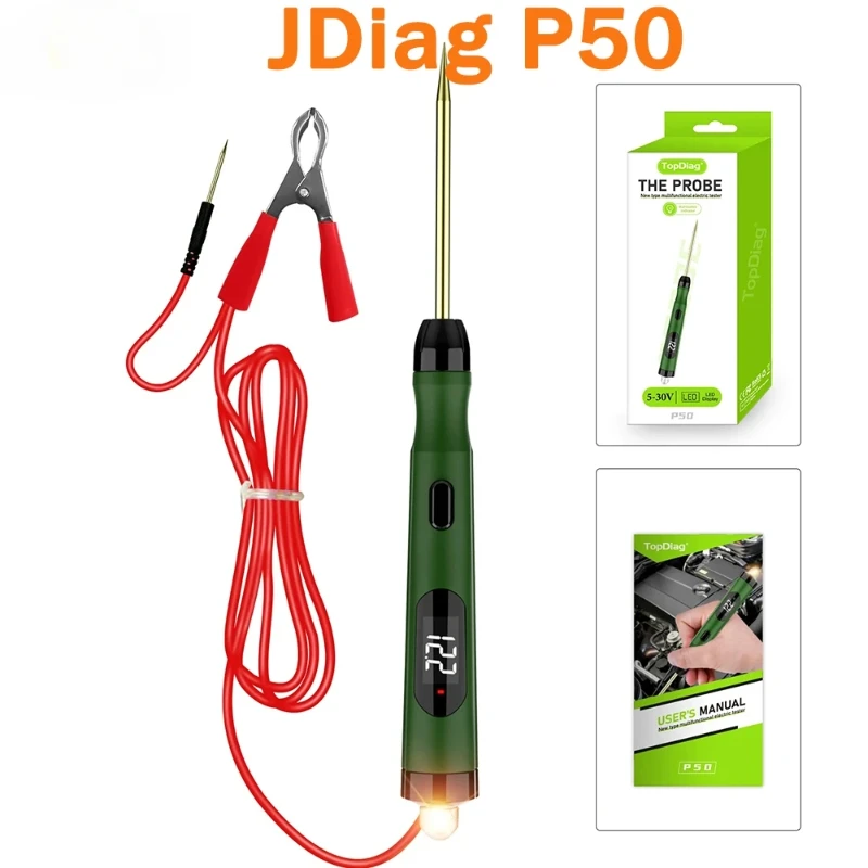 Тестер электрической цепи JDiag P50 Topdiag P50, автомобильный измеритель напряжения с цифровым дисплеем, 5-30 в
Тестер электрической цепи JDiag P50 Topdiag P50, автомобильный измеритель напряжения с цифровым дисплеем, 5-30 в